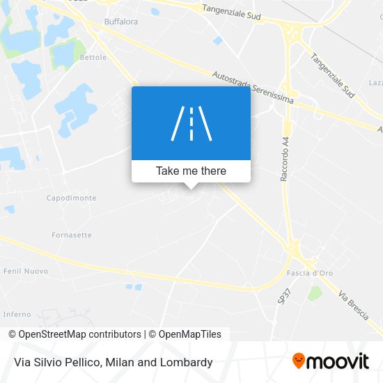 Via Silvio Pellico map