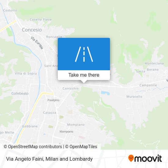 Via Angelo Faini map