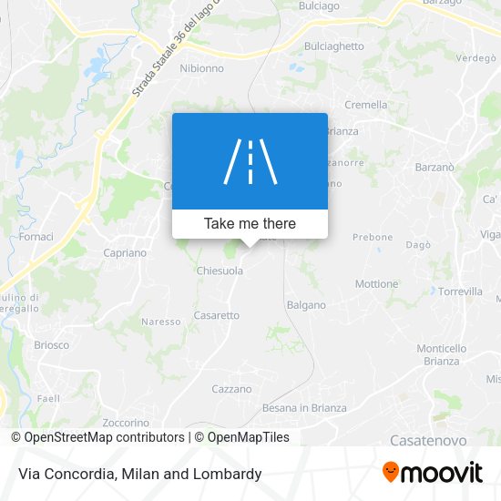 Via Concordia map