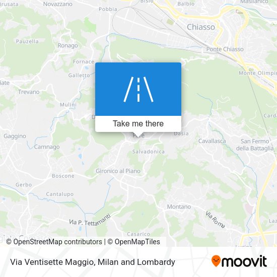 Via Ventisette Maggio map