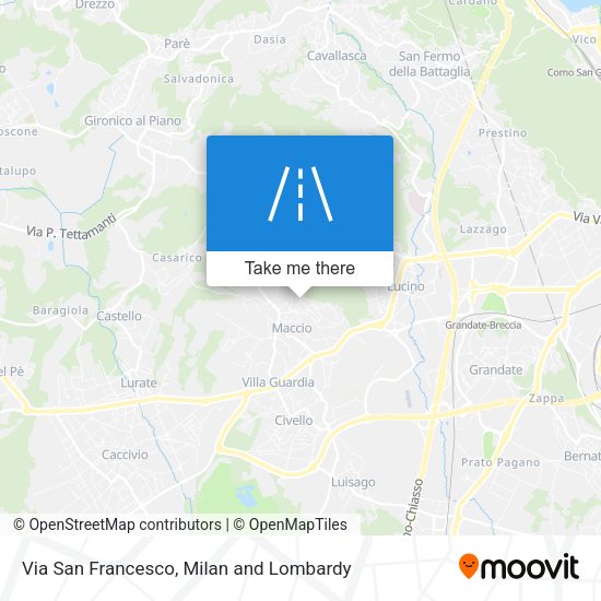 Via San Francesco map
