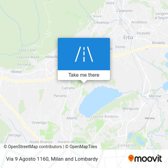 Via 9 Agosto 1160 map