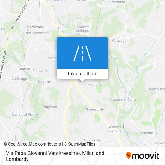 Via Papa Giovanni Ventitreesimo map