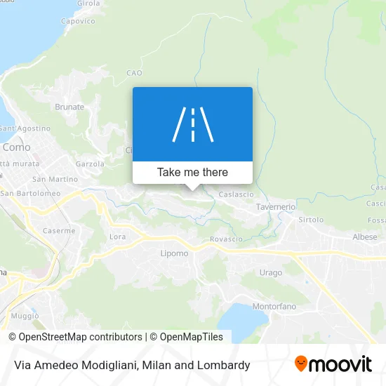 Via Amedeo Modigliani map