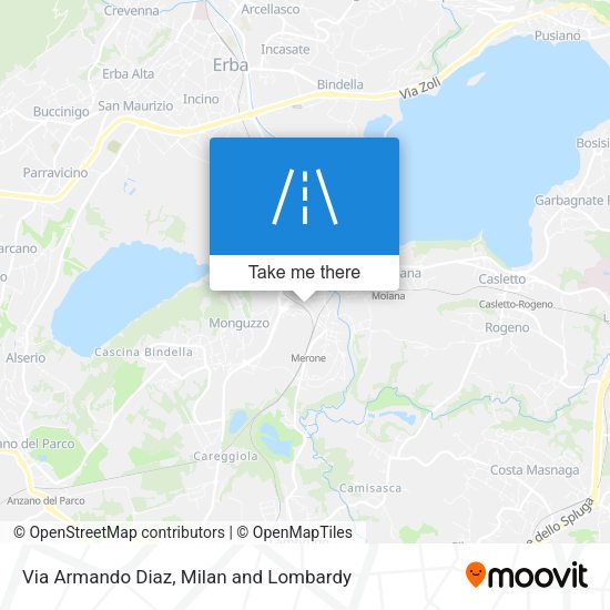 Via Armando Diaz map