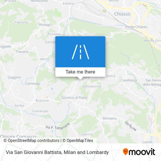 Via San Giovanni Battista map