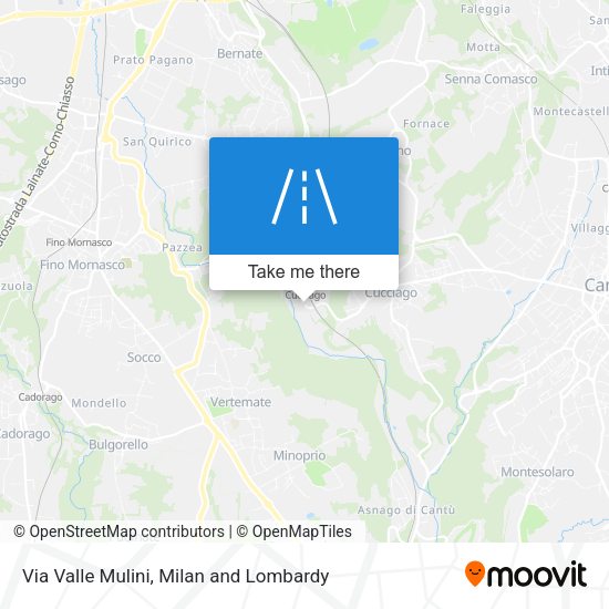 Via Valle Mulini map
