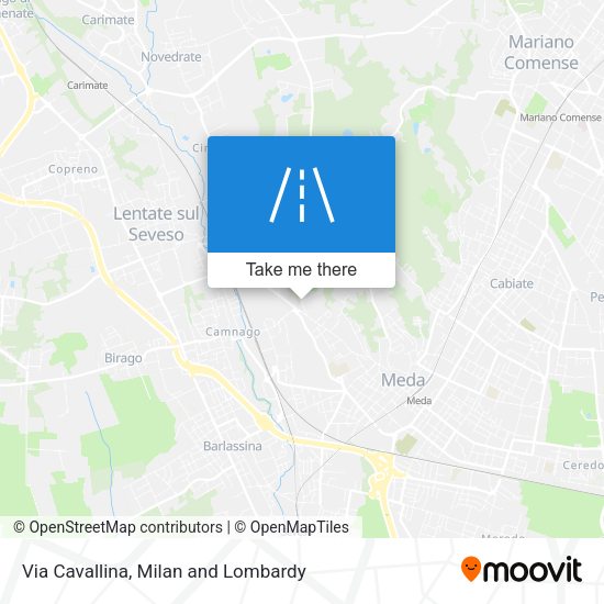 Via Cavallina map