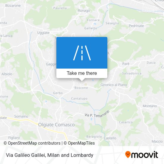 Via Galileo Galilei map