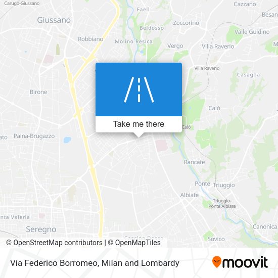 Via Federico Borromeo map