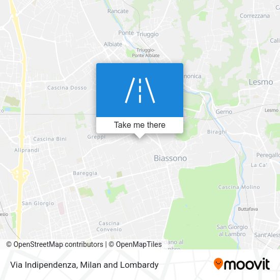 Via Indipendenza map