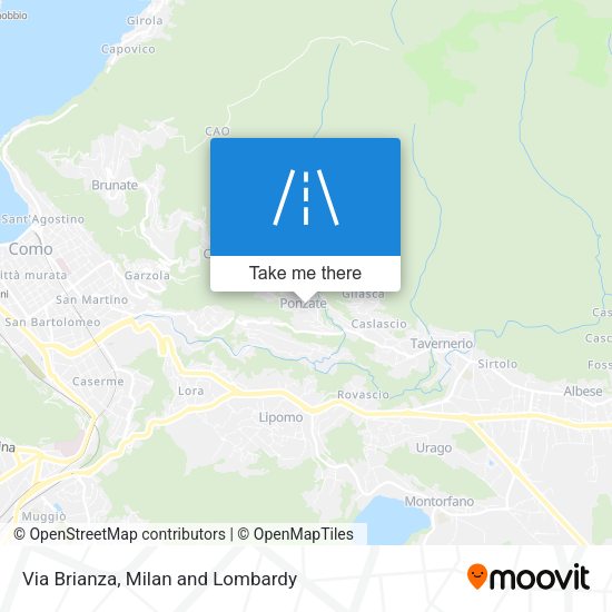 Via Brianza map