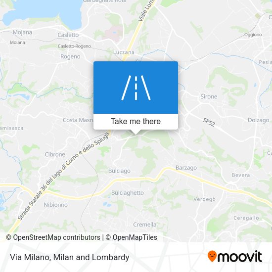 Via Milano map