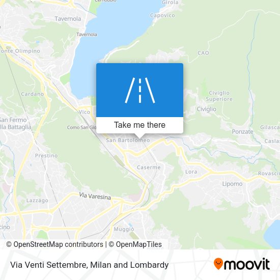 Via Venti Settembre map