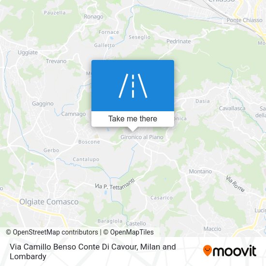 Via Camillo Benso Conte Di Cavour map