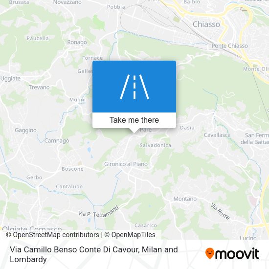 Via Camillo Benso Conte Di Cavour map