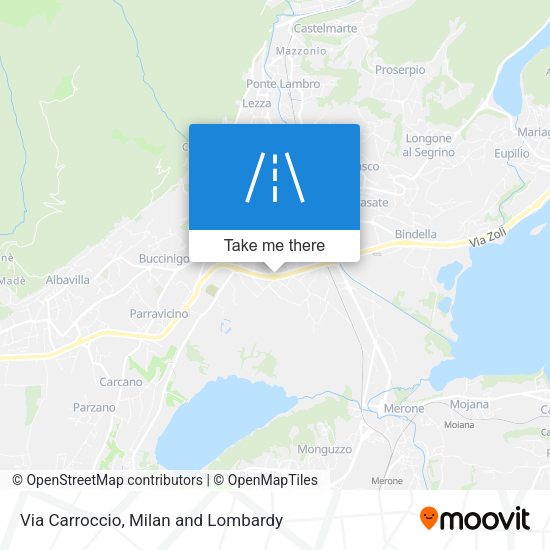 Via Carroccio map