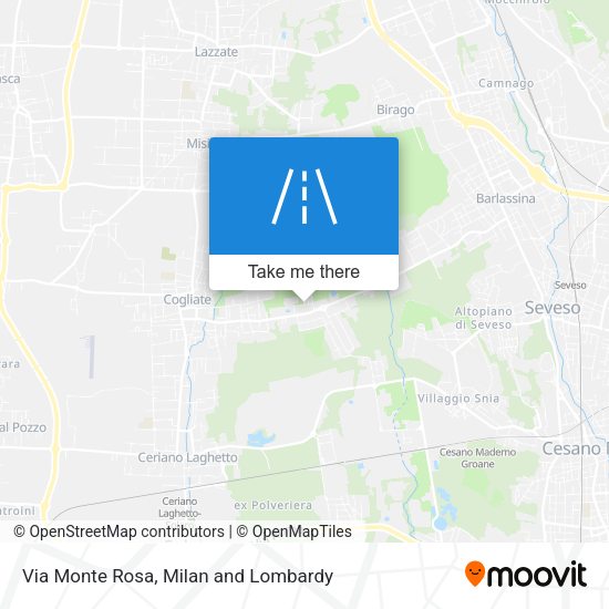 Via Monte Rosa map