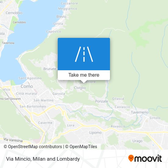 Via Mincio map