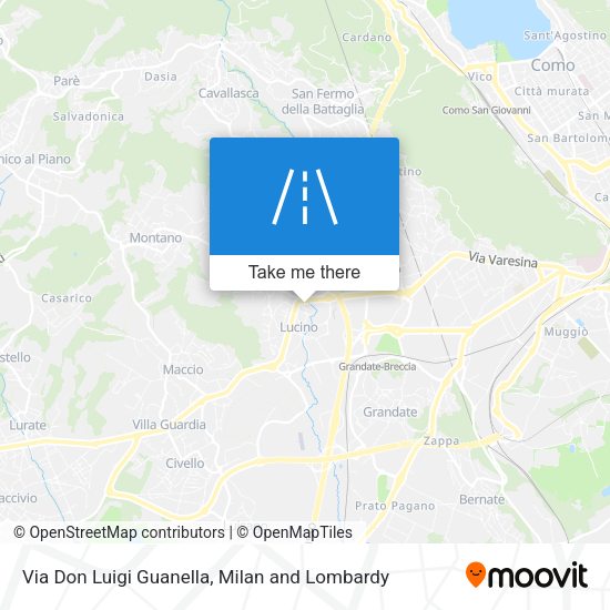 Via Don Luigi Guanella map