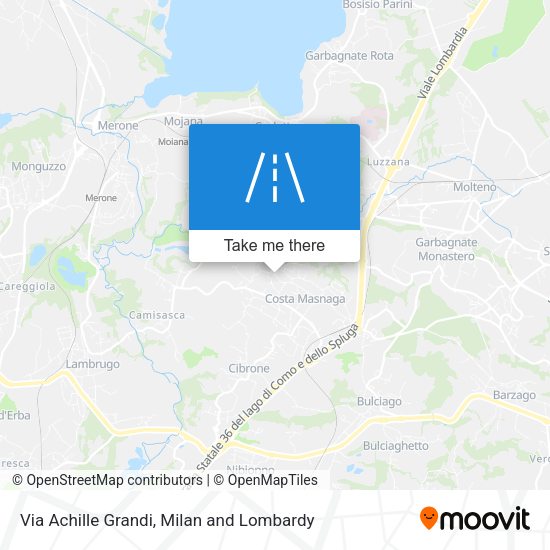 Via Achille Grandi map