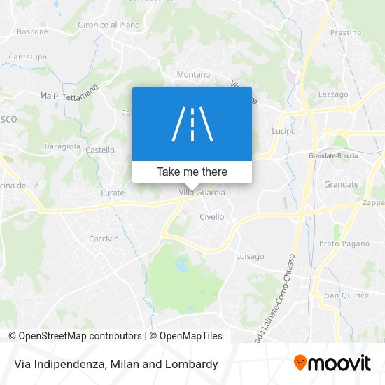 Via Indipendenza map