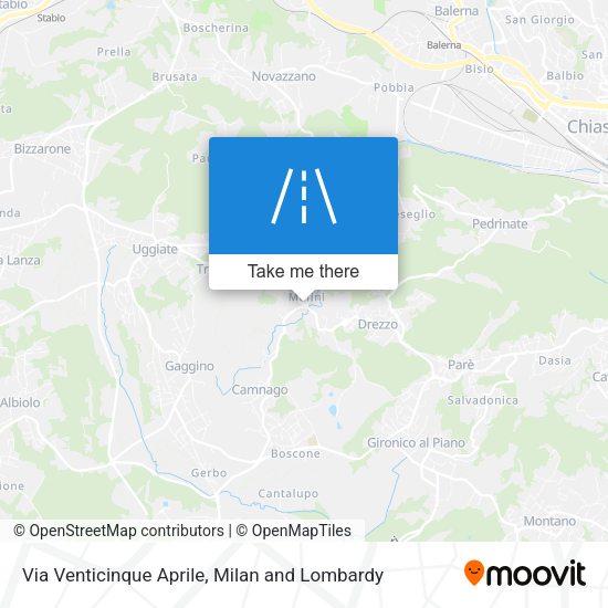 Via Venticinque Aprile map