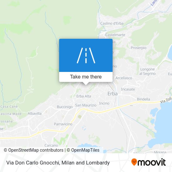Via Don Carlo Gnocchi map
