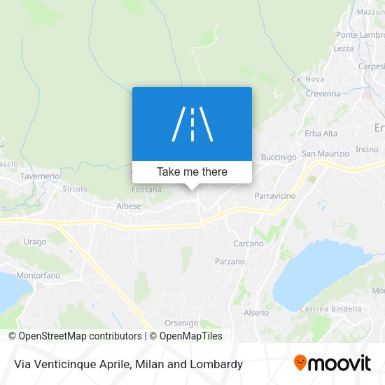 Via Venticinque Aprile map