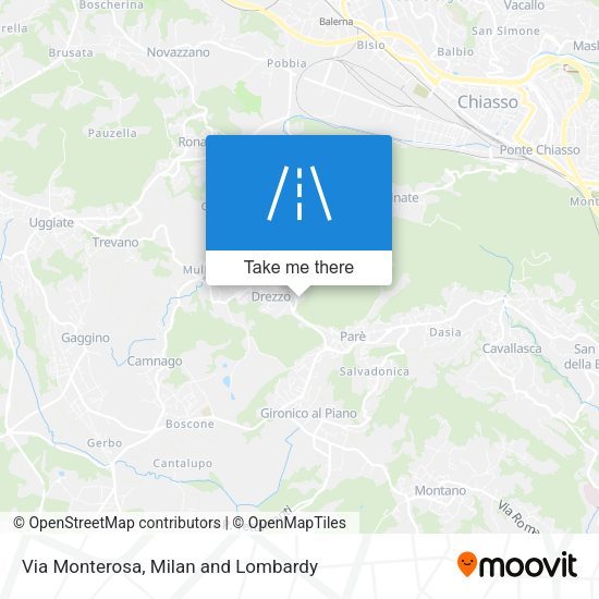 Via Monterosa map