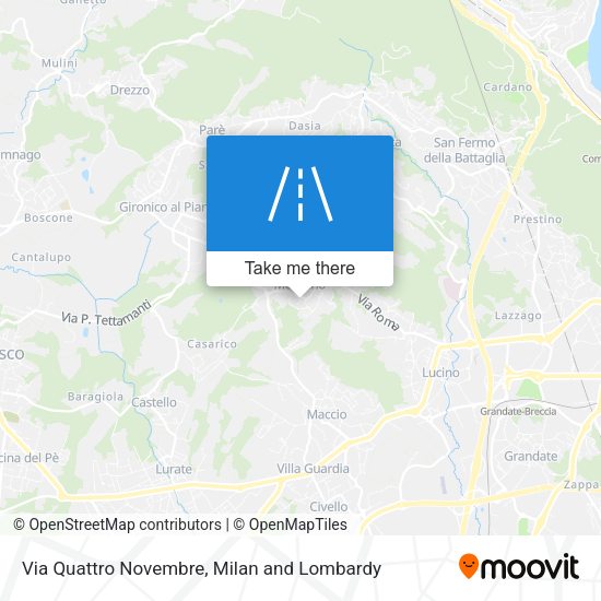 Via Quattro Novembre map