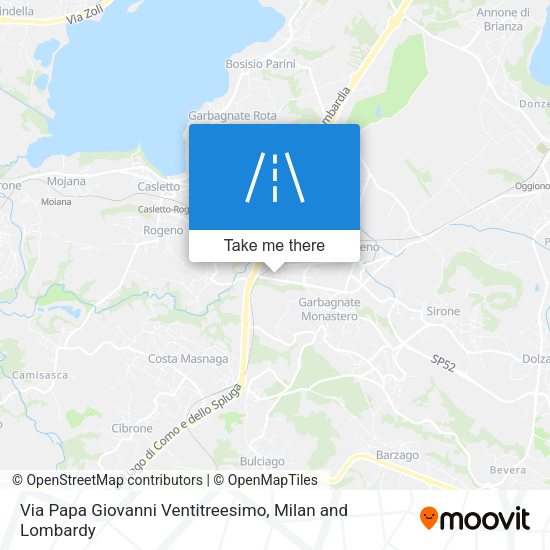 Via Papa Giovanni Ventitreesimo map