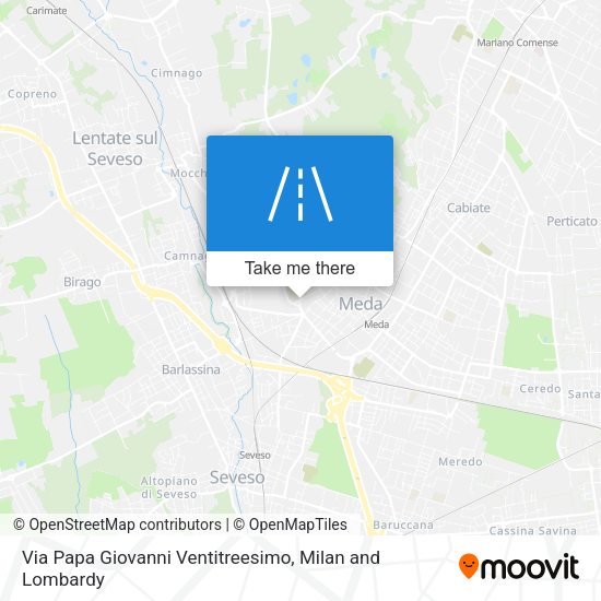 Via Papa Giovanni Ventitreesimo map