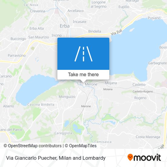 Via Giancarlo Puecher map
