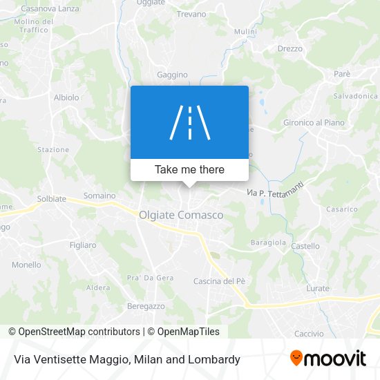 Via Ventisette Maggio map
