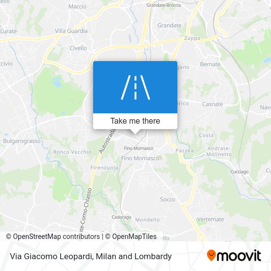Via Giacomo Leopardi map