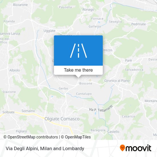 Via Degli Alpini map