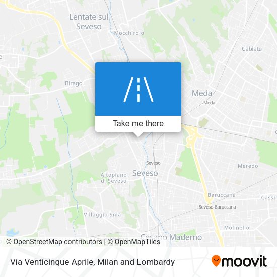Via Venticinque Aprile map