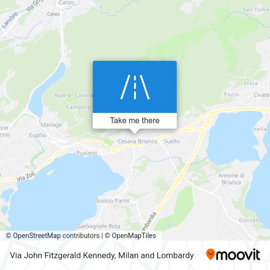Via John Fitzgerald Kennedy map