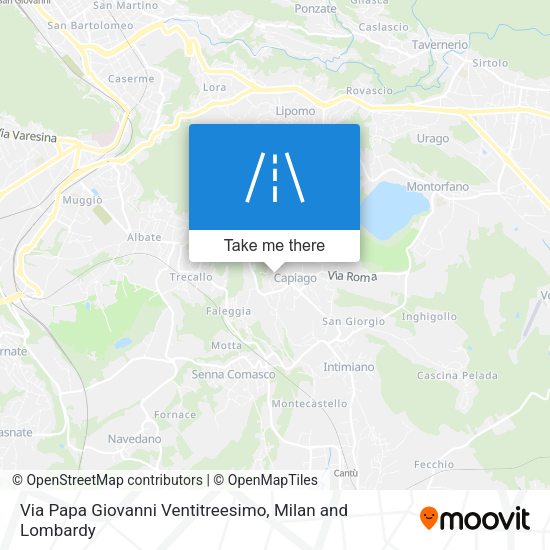 Via Papa Giovanni Ventitreesimo map