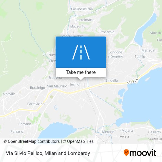 Via Silvio Pellico map