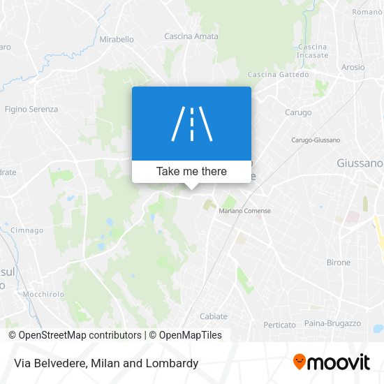 Via Belvedere map