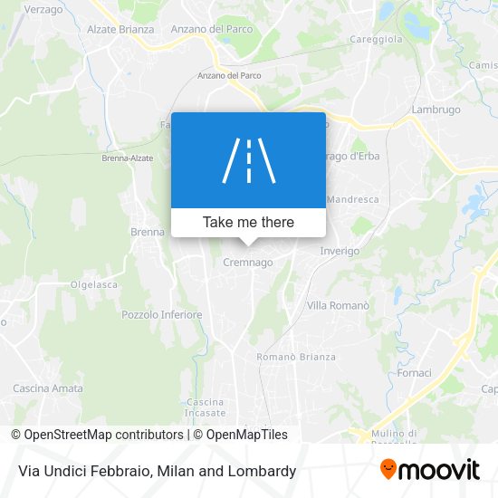 Via Undici Febbraio map