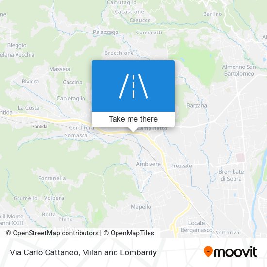Via Carlo Cattaneo map