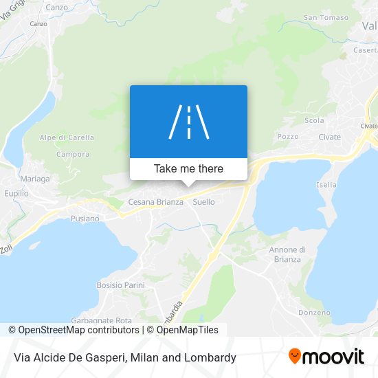Via Alcide De Gasperi map