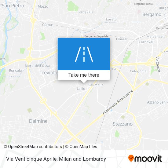 Via Venticinque Aprile map