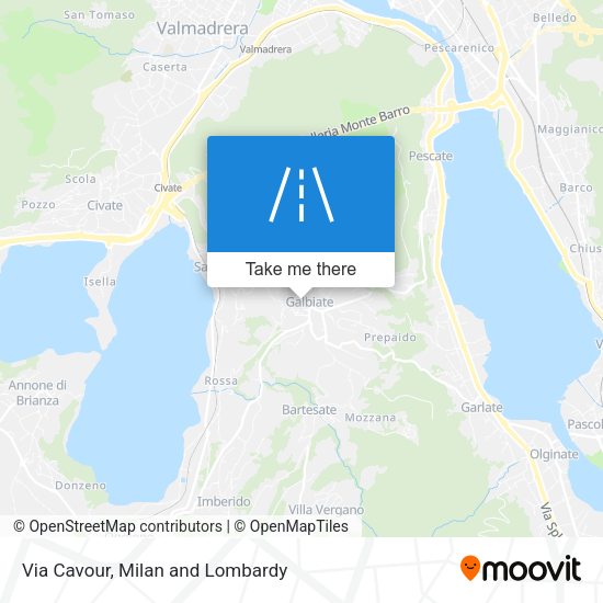 Via Cavour map