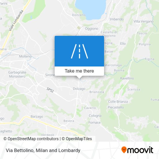 Via Bettolino map
