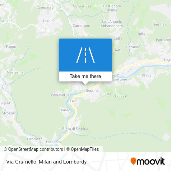 Via Grumello map