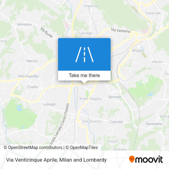 Via Venticinque Aprile map